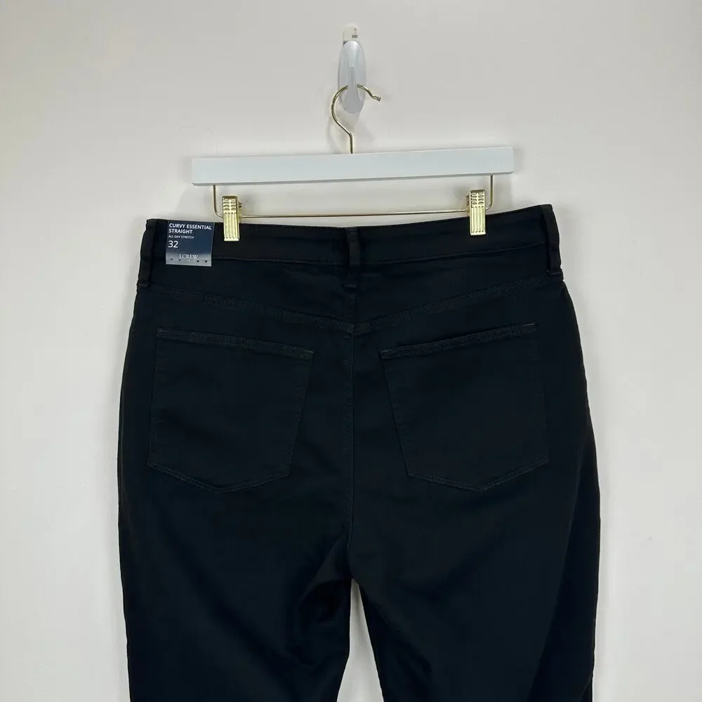 J.Crew Curvy Essential Straight Black Jean All Day Stretch Womens US 32 NWT - Picture 10 of 14